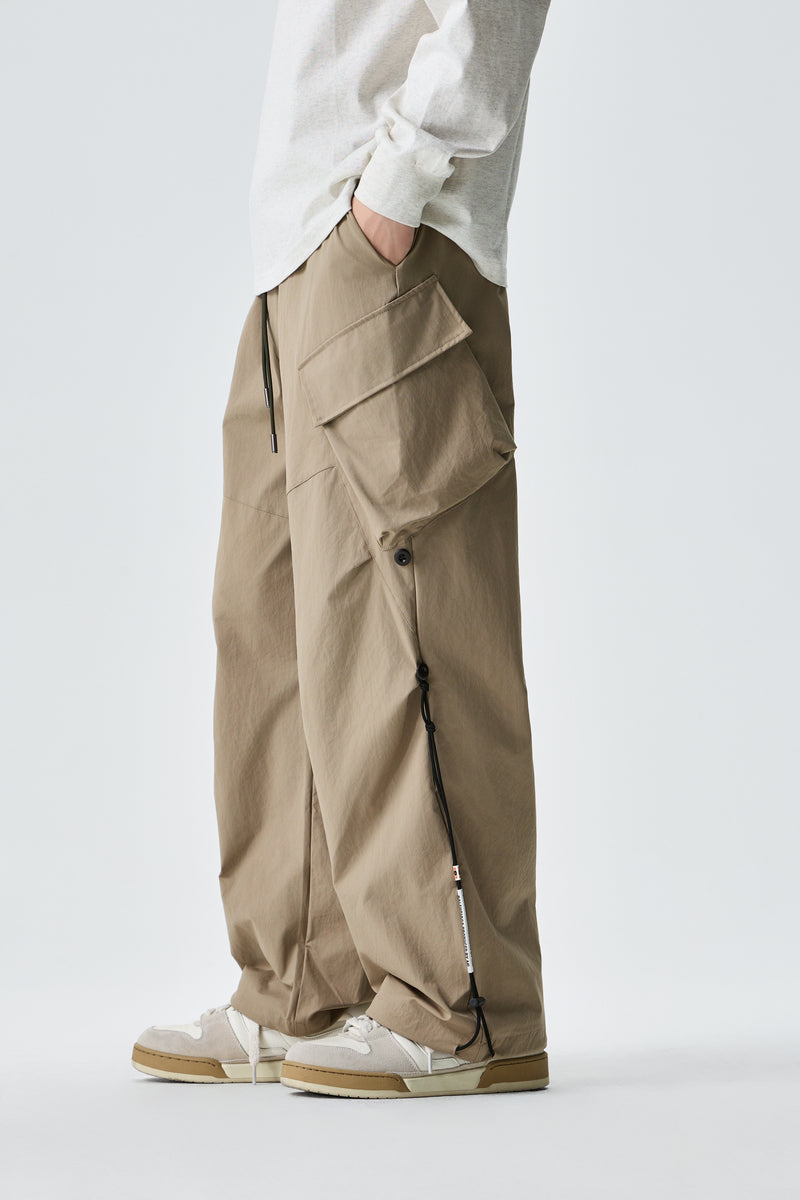 Beige Urban Drifter Utiliity Cargo Pants Side view | Weezy