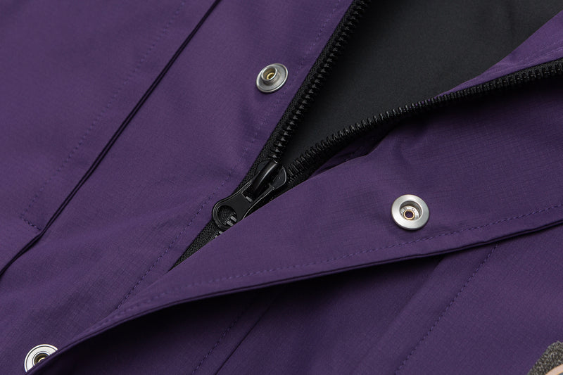 Purple Hooded Cargo Jacket View 10 | Weezy