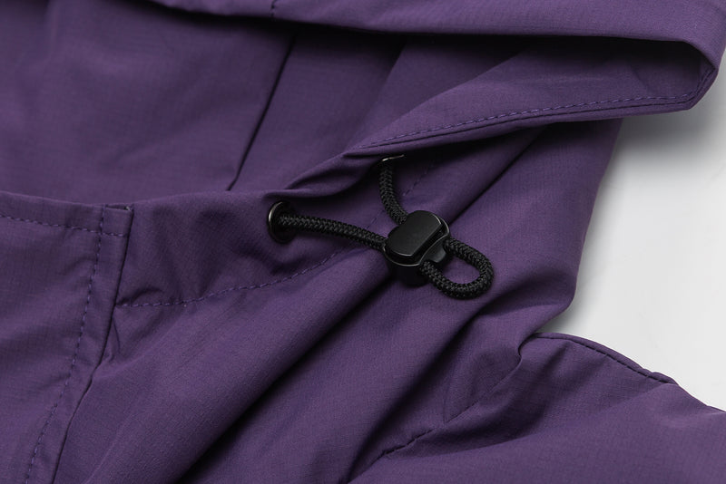 Purple Hooded Cargo Jacket View 20 | Weezy