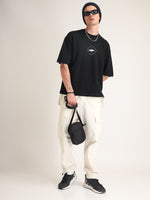 Jet Black Darkness Oversized T-Shirt Model view | Weezy