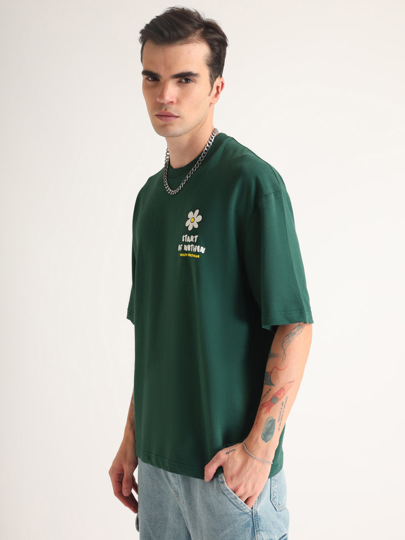Emerald Green Dreamin Oversized T-Shirt Model view | Weezy