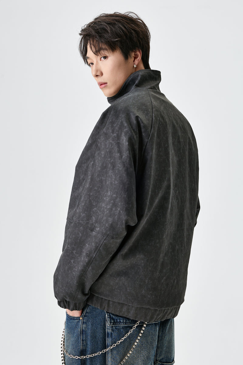 Relaxed Fit Dark Grey Jacket Side view | Weezy
