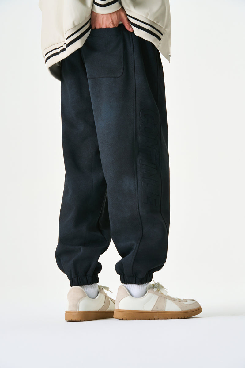 Midnight Washed Jogger Pants Close-up | Weezy