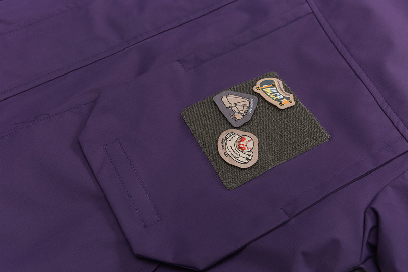 Purple Hooded Cargo Jacket View 18 | Weezy