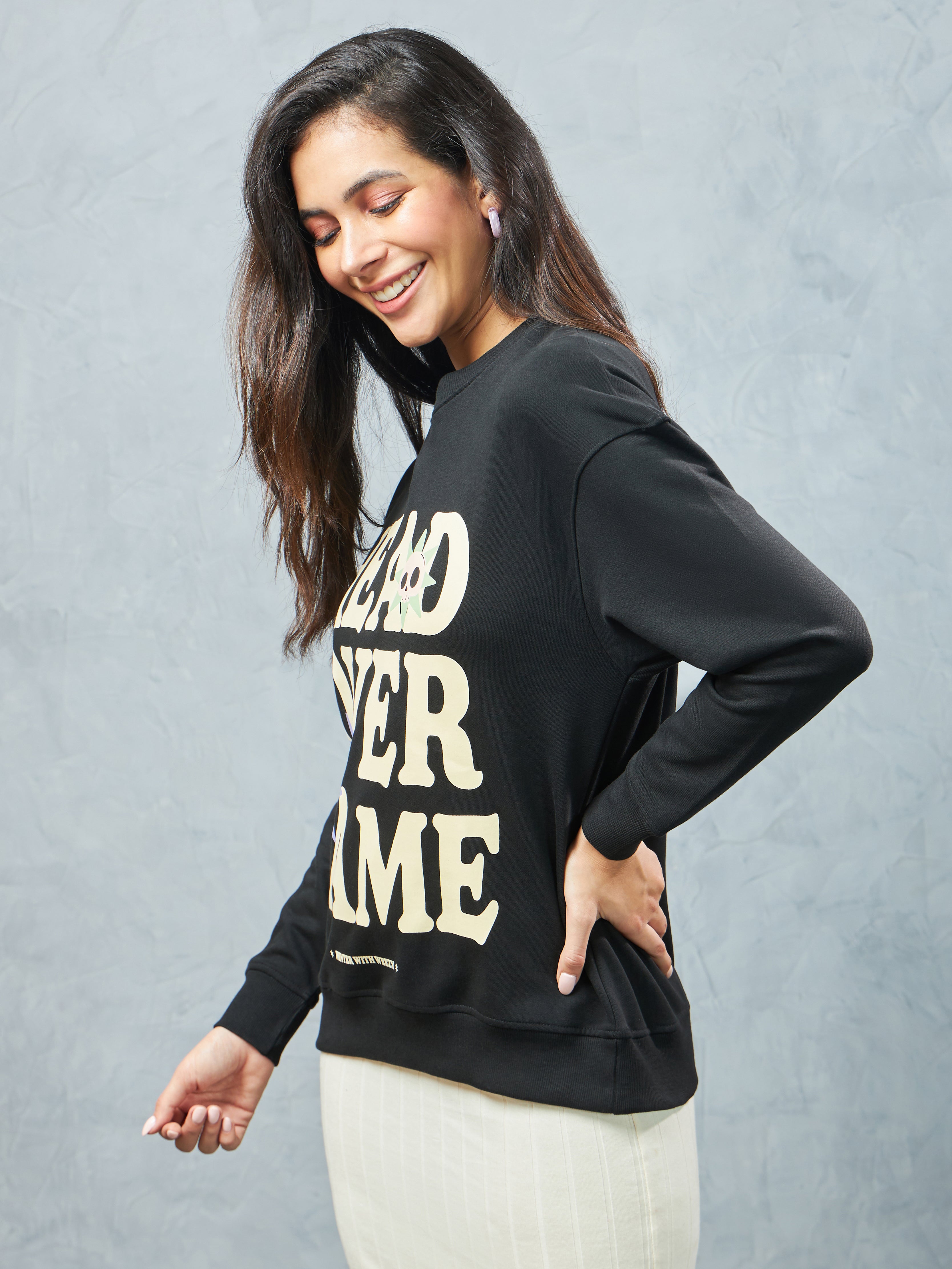 Jet Black Head Over Game Sweatshirt