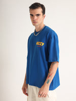 Imperial Blue Miss the Rage Oversized T-Shirt Side view | Weezy