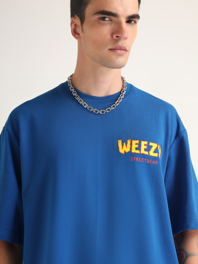 Imperial Blue Miss the Rage Oversized T-Shirt Lifestyle view | Weezy