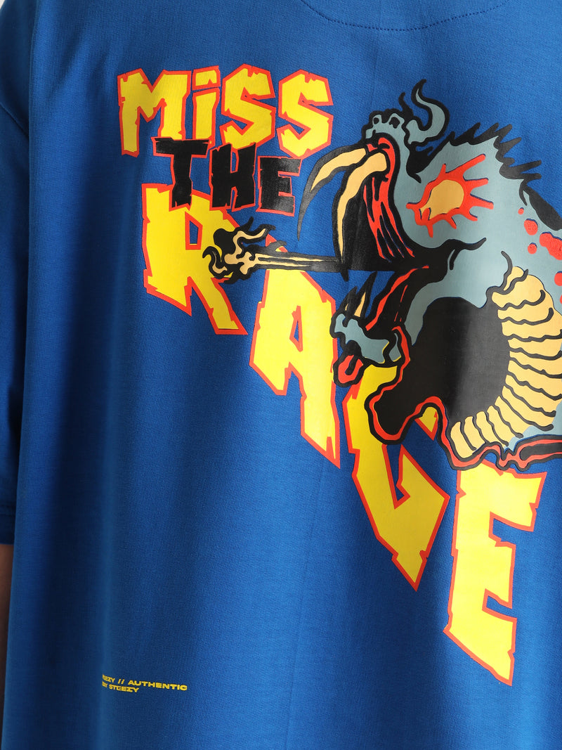 Imperial Blue Miss the Rage Oversized T-Shirt Flat lay | Weezy