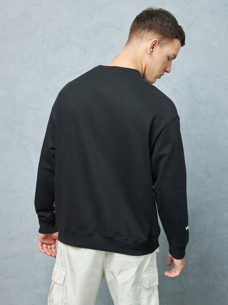 Jet Black Pumpkin Sweatshirt Lifestyle view | Weezy