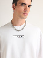 White Ramen Power Oversized T-Shirt Side view | Weezy