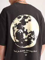 Chocolate Brown Selenophile Oversized T-Shirt Side view | Weezy