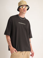 Chocolate Brown Selenophile Oversized T-Shirt Flat lay | Weezy
