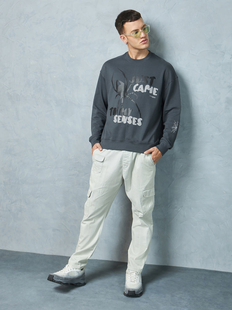 Cool Grey Senses Sweatshirt Detail view | Weezy