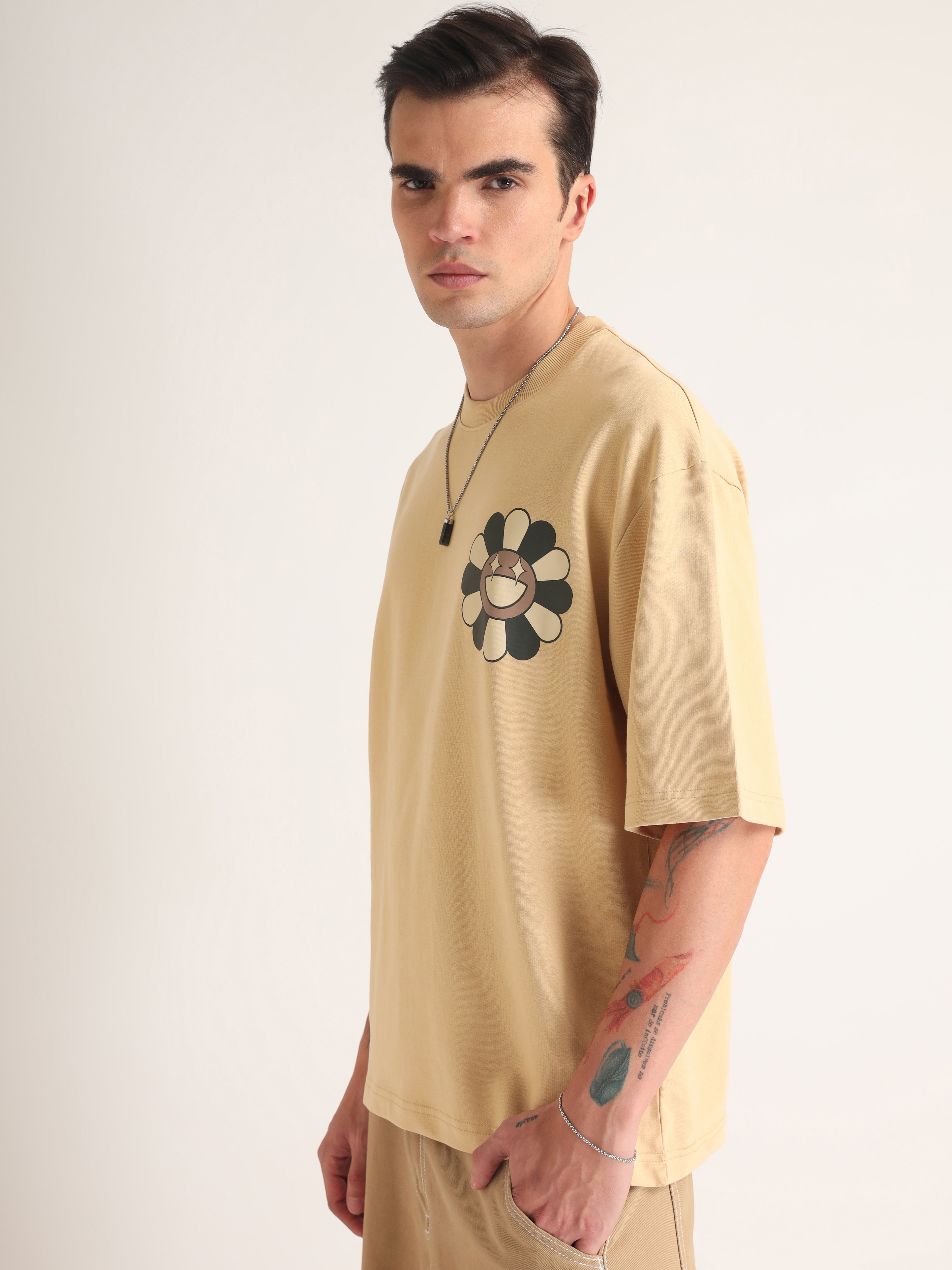 Beige Sk8 Oversized T-Shirt