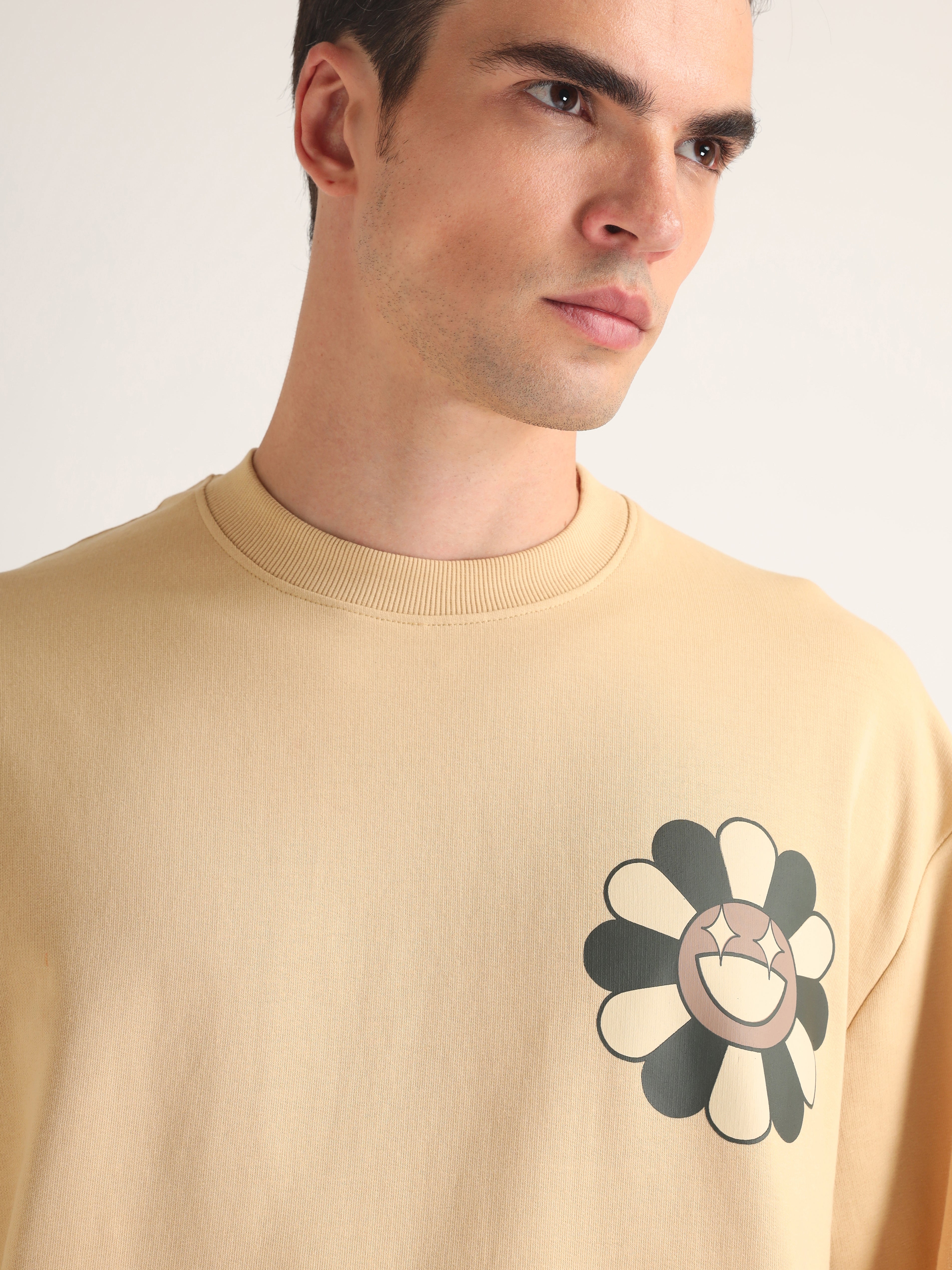 Beige Sk8 Oversized T-Shirt