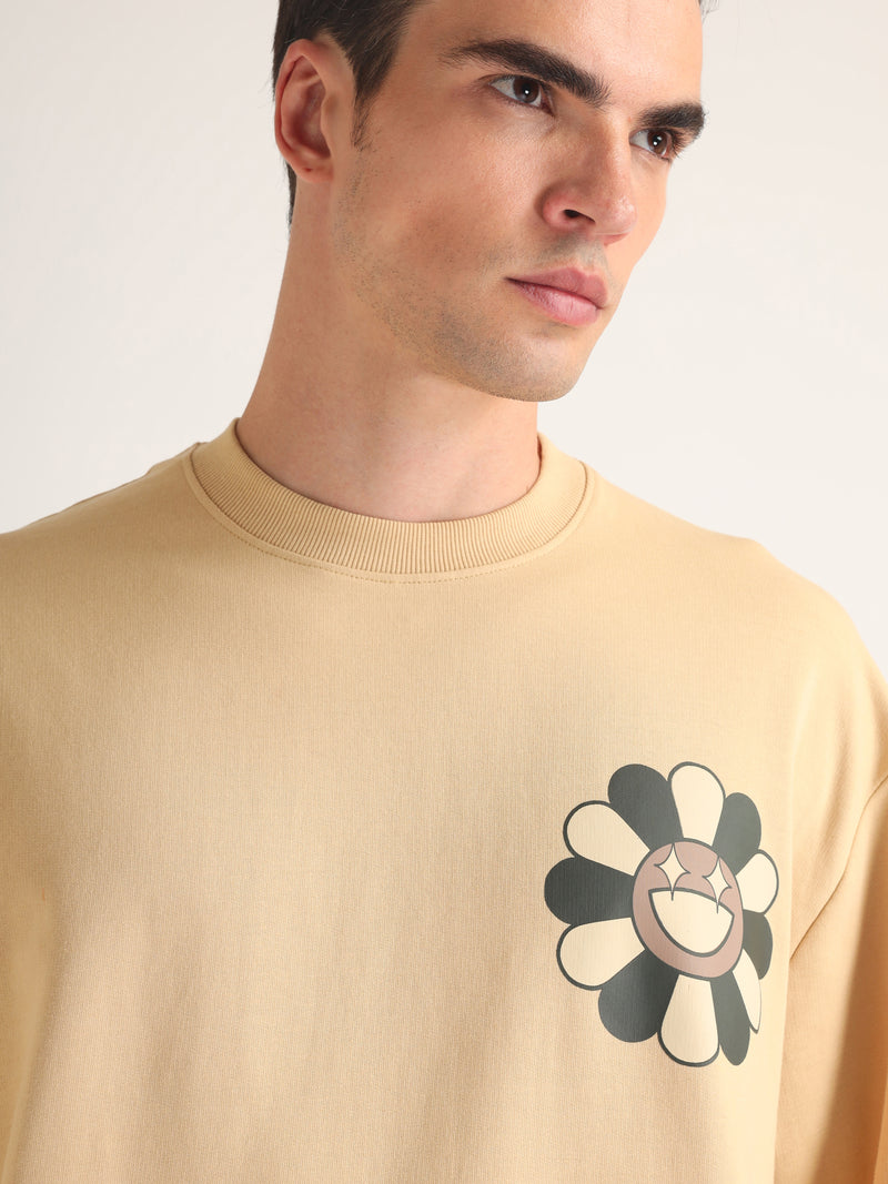 Beige Sk8 Oversized T-Shirt Model view | Weezy
