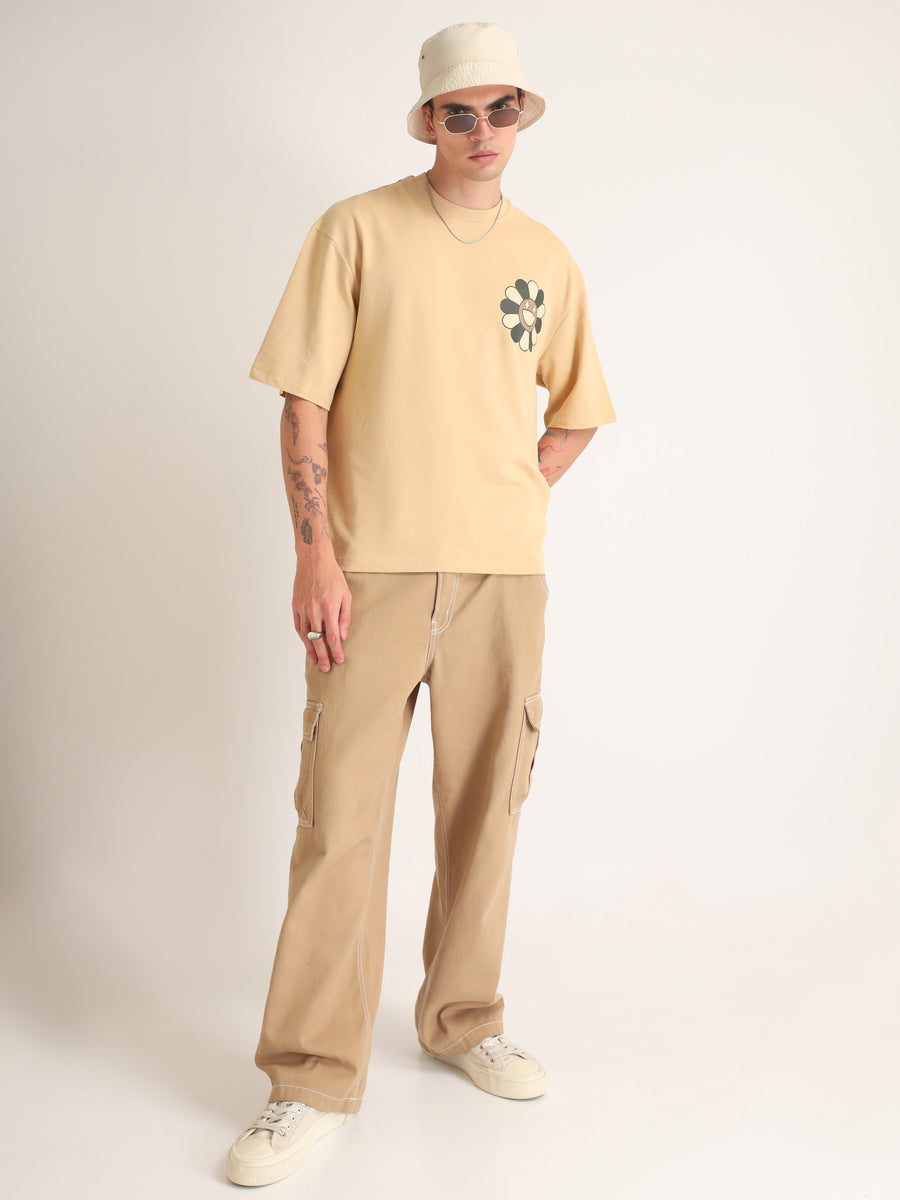 Beige Sk8 Oversized T-Shirt Flat lay | Weezy
