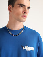 Imperial Blue Astro Thunder Oversized T-Shirt Model view | Weezy