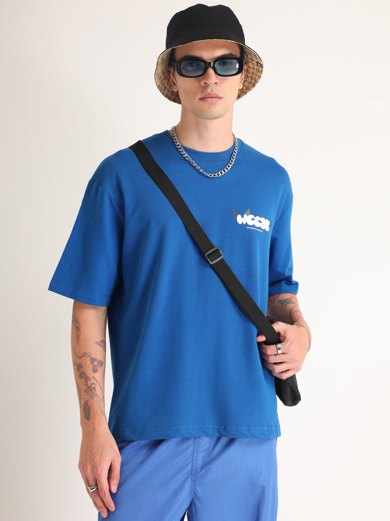 Imperial Blue Astro Thunder Oversized T-Shirt Back view | Weezy
