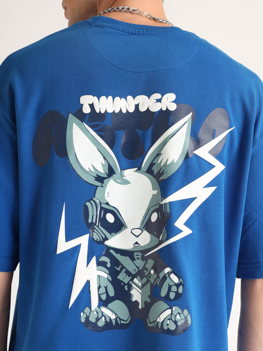 Imperial Blue Astro Thunder Oversized T-Shirt Detail view | Weezy