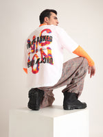 White Unchained Thoughts Oversized T-Shirt Front view | Weezy