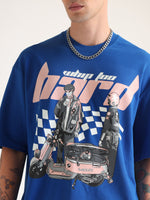 Imperial Blue Whip 2 Hard Oversized T-Shirt Detail view | Weezy