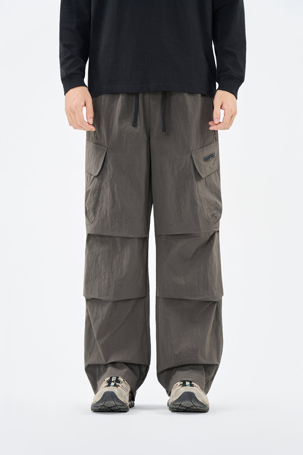 Ash Grey Utility Cargo Pants Side view | Weezy