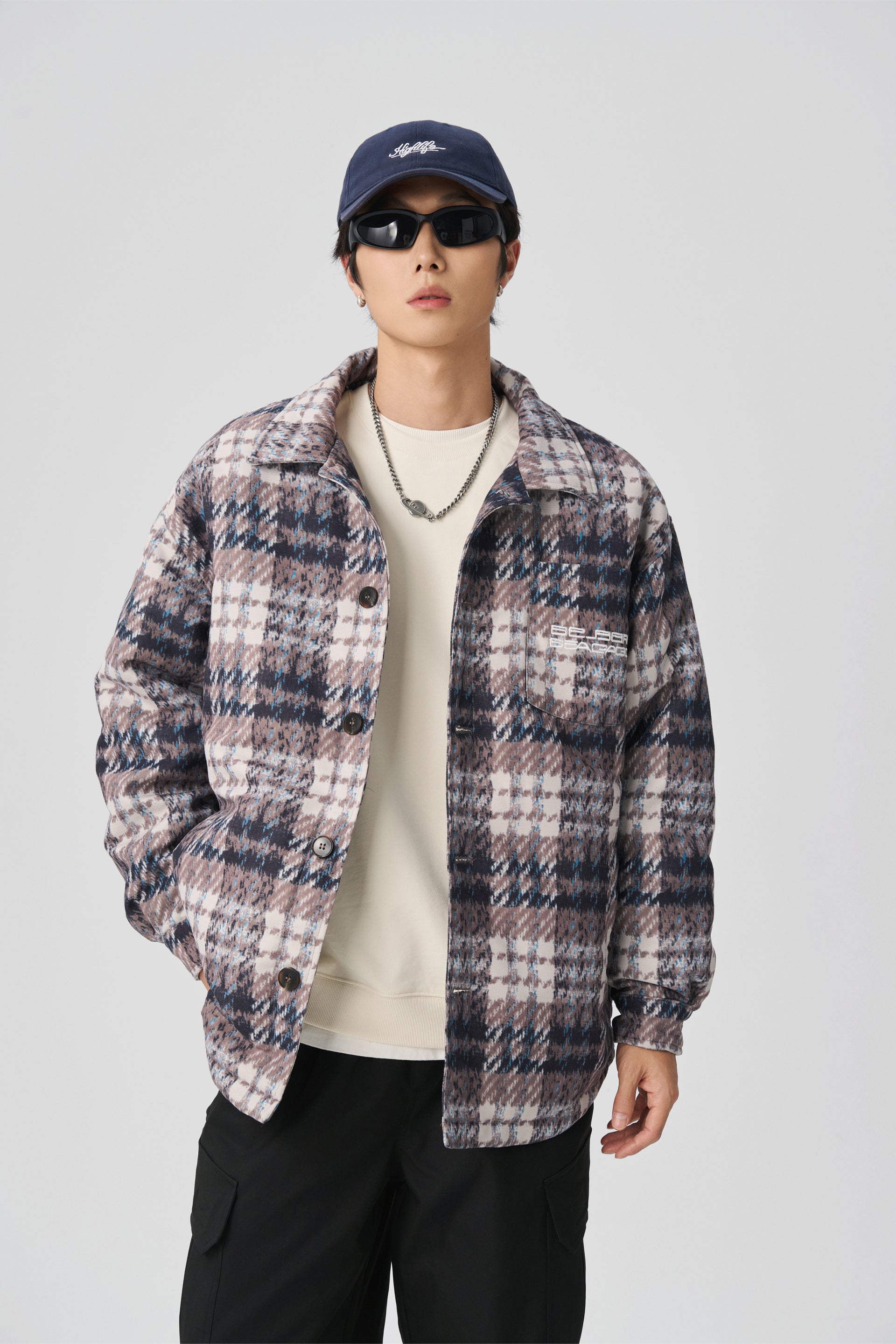Light Purple Chequered Jacket