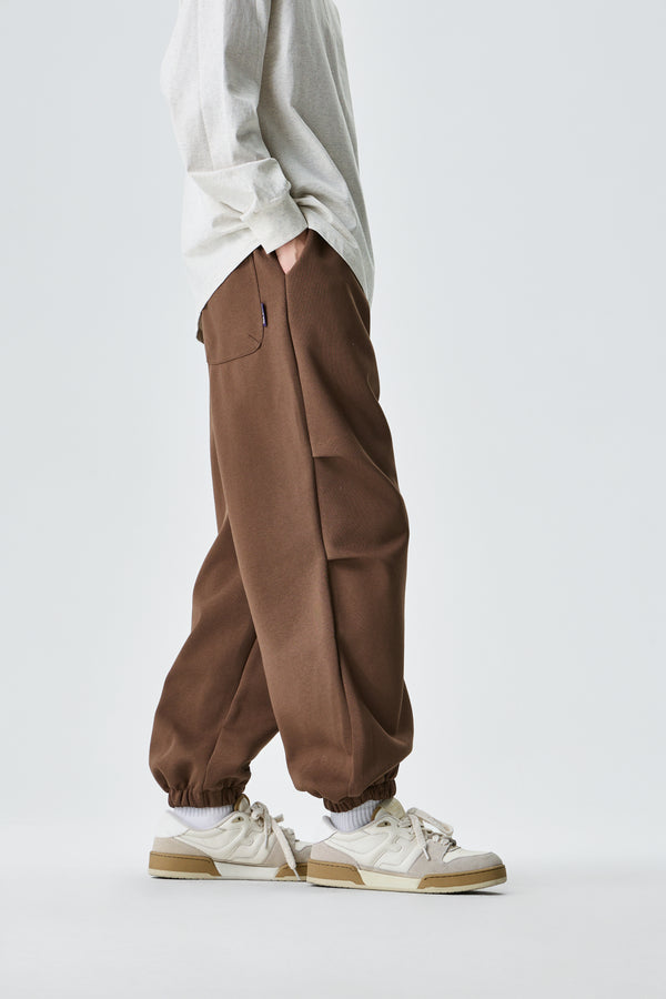 Chocolate Brown Jogger Pants Front view | Weezy