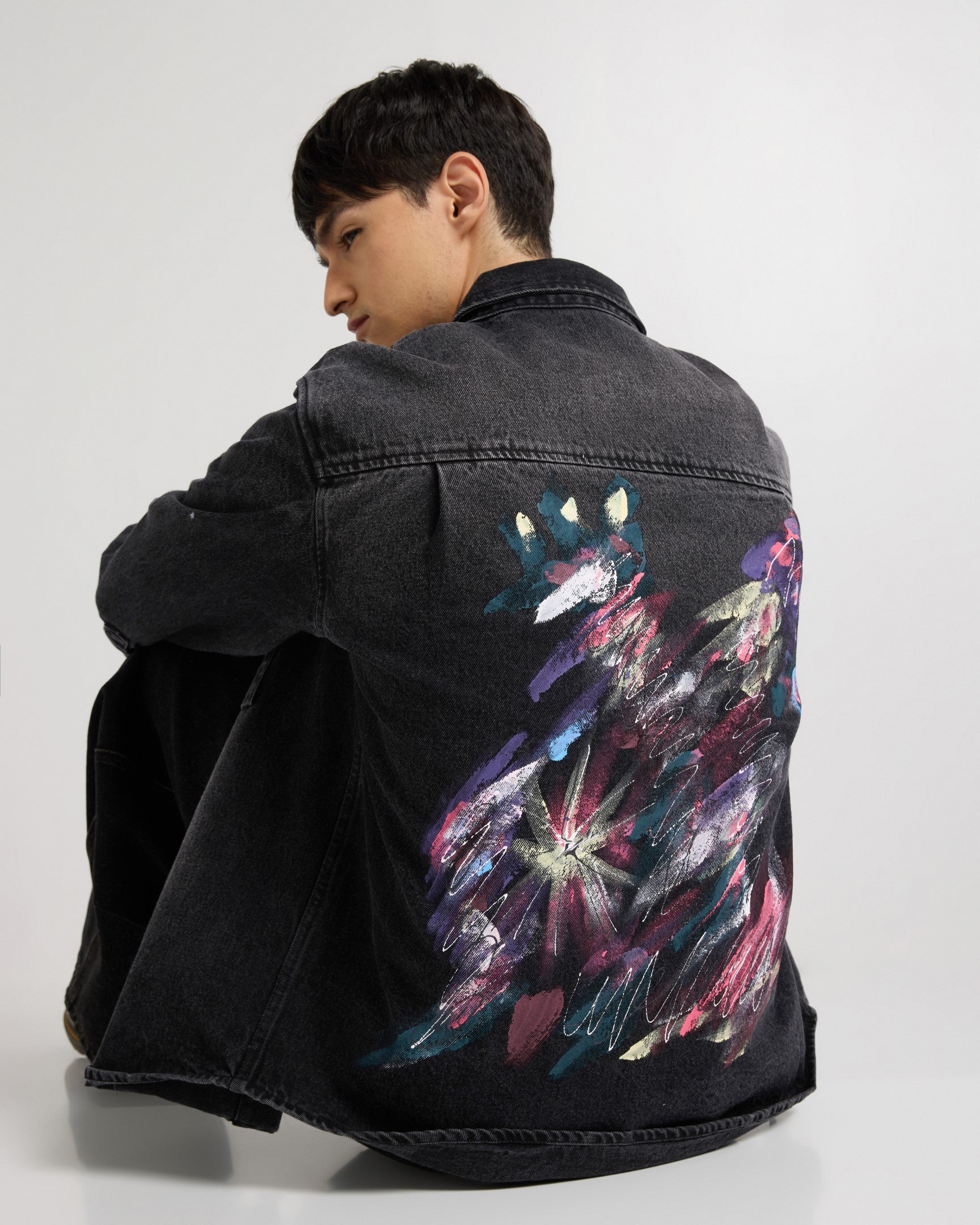 Premium Handpainted Denim Shacket