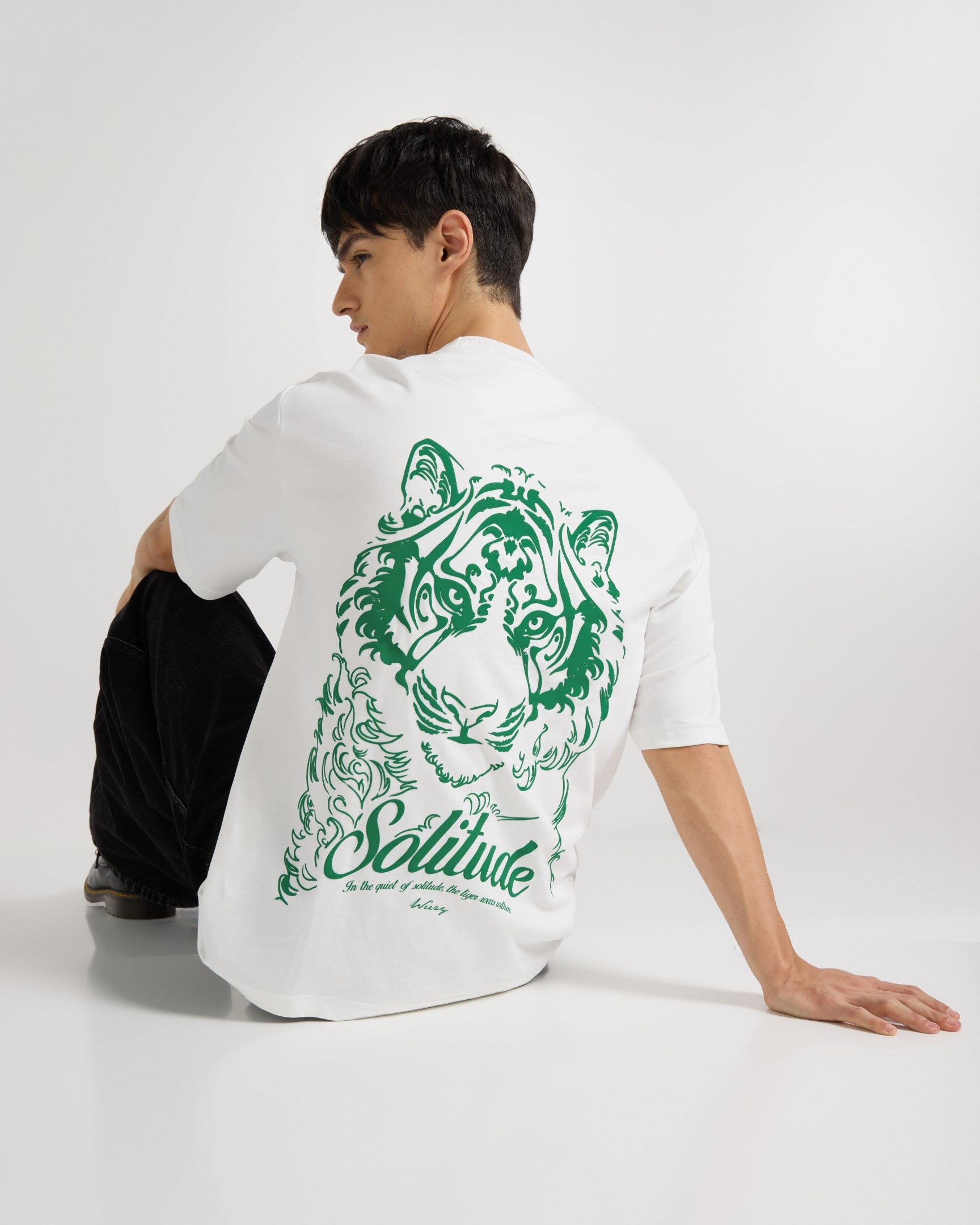 Premium White - Solitude Oversized T-Shirt