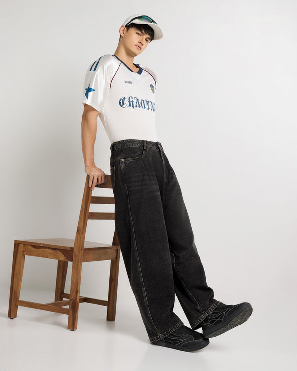 Midnight Wash Wide Leg Jeans Front view | Weezy
