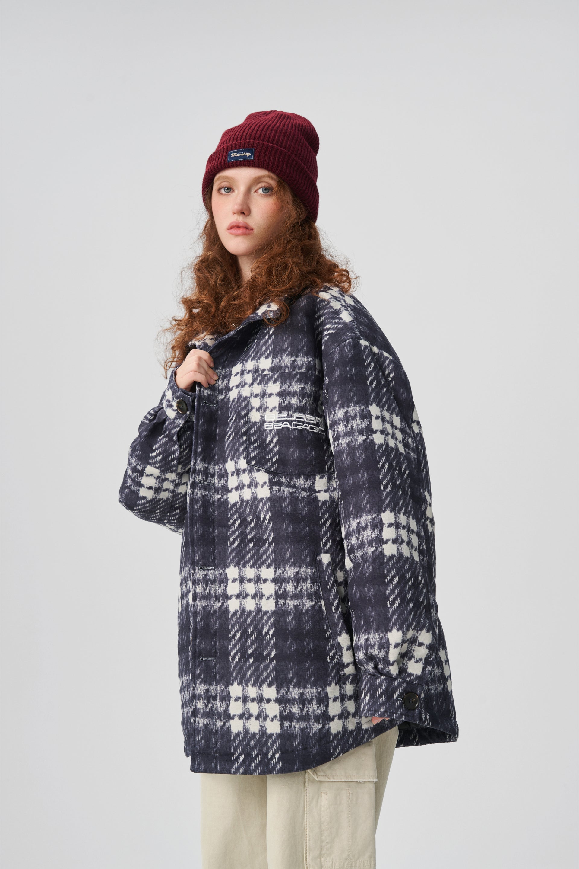 Indigo & White Chequered Jacket