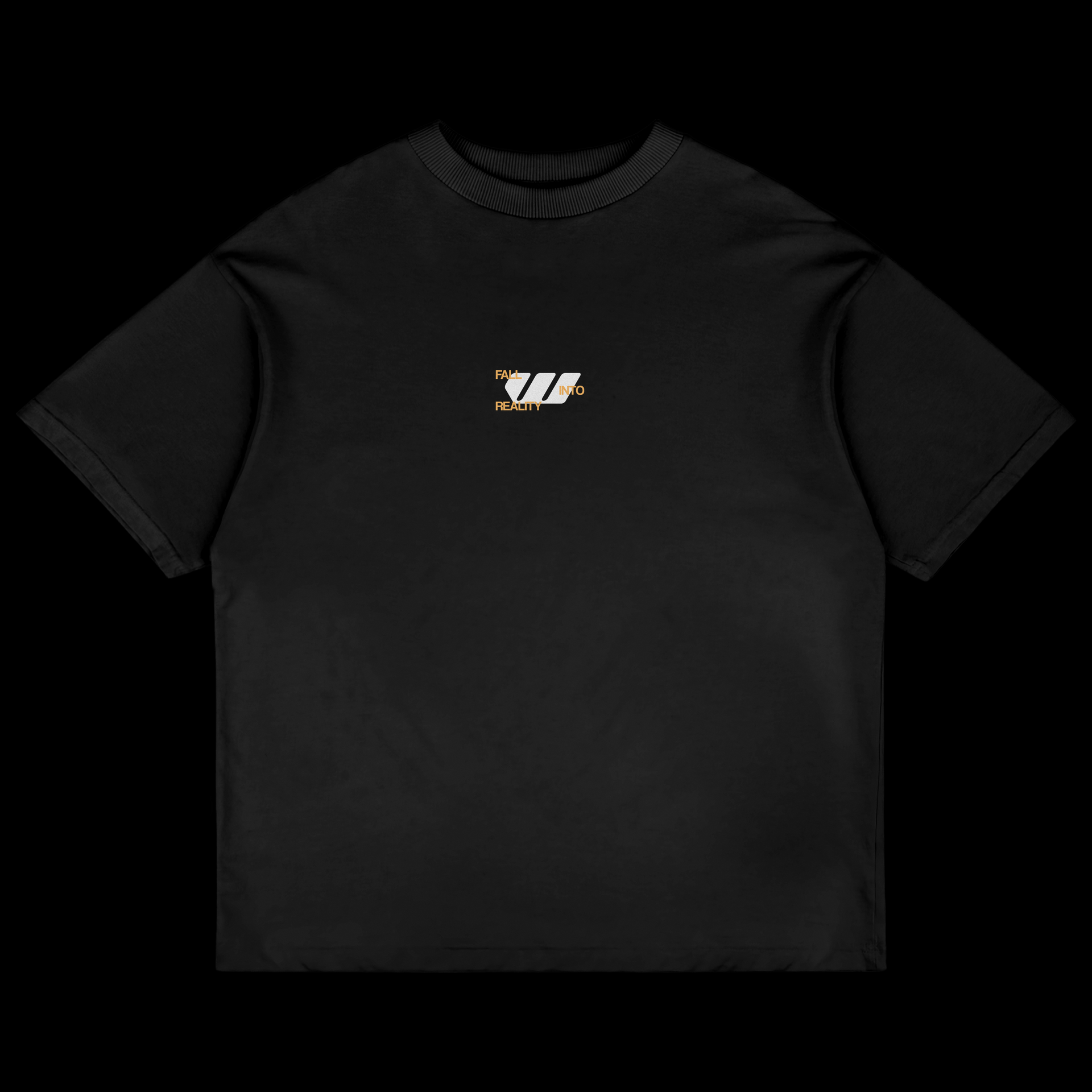 Premium Jet Black Fall Into Reality Oversized T-shirt