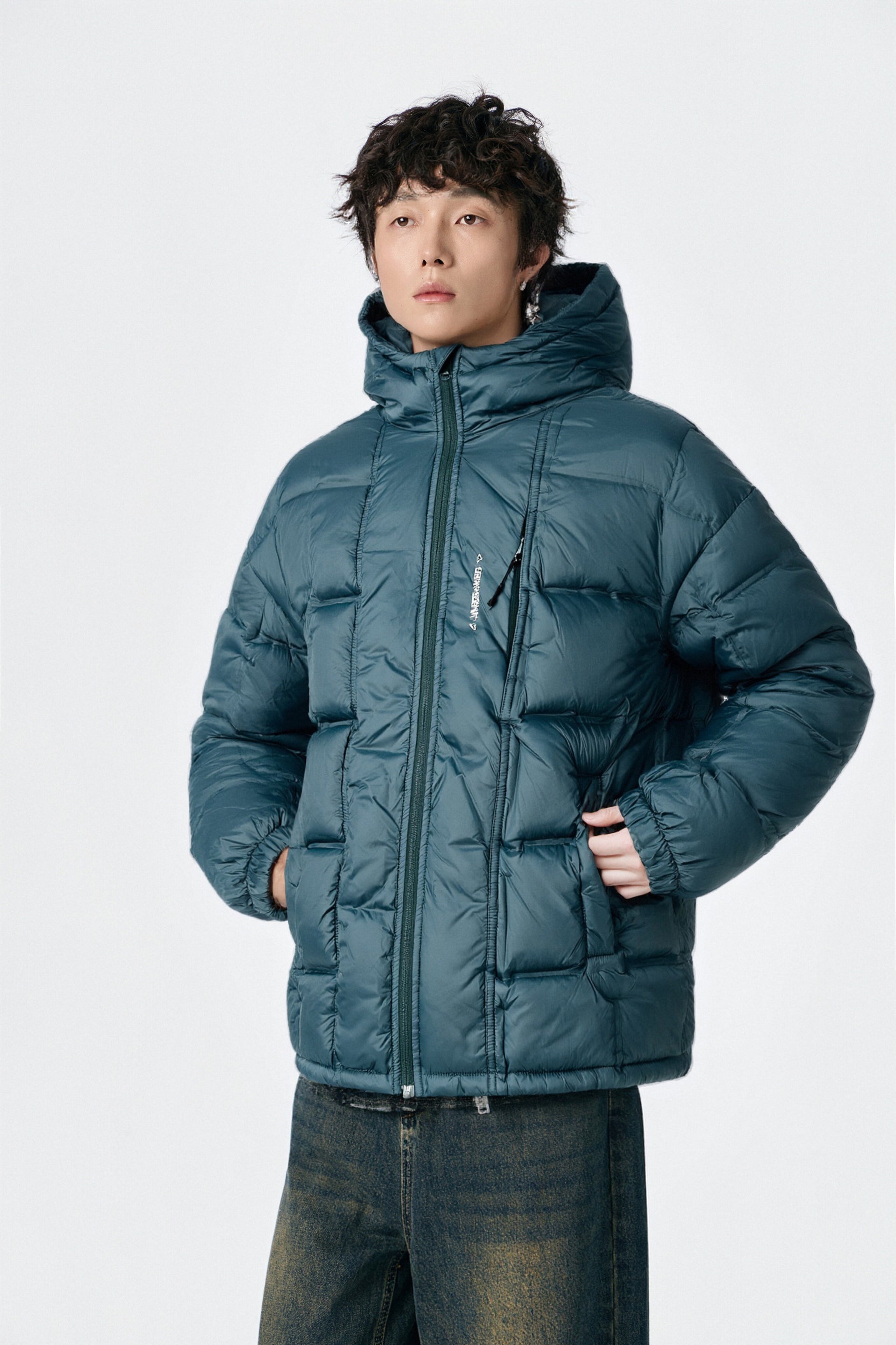 Arctic Teal Loft Puffer Hooded Jacket