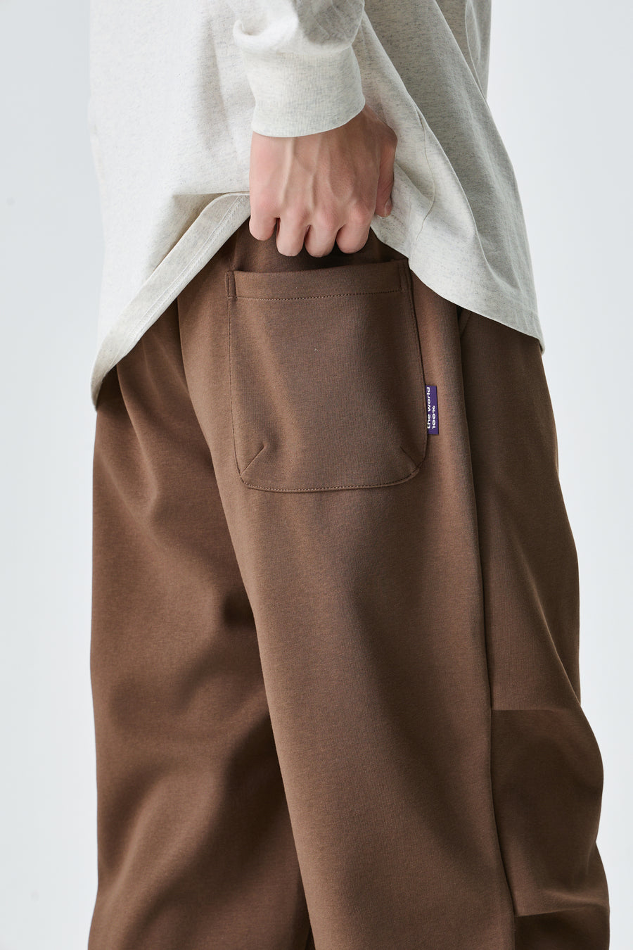 Chocolate Brown Jogger Pants Back view | Weezy