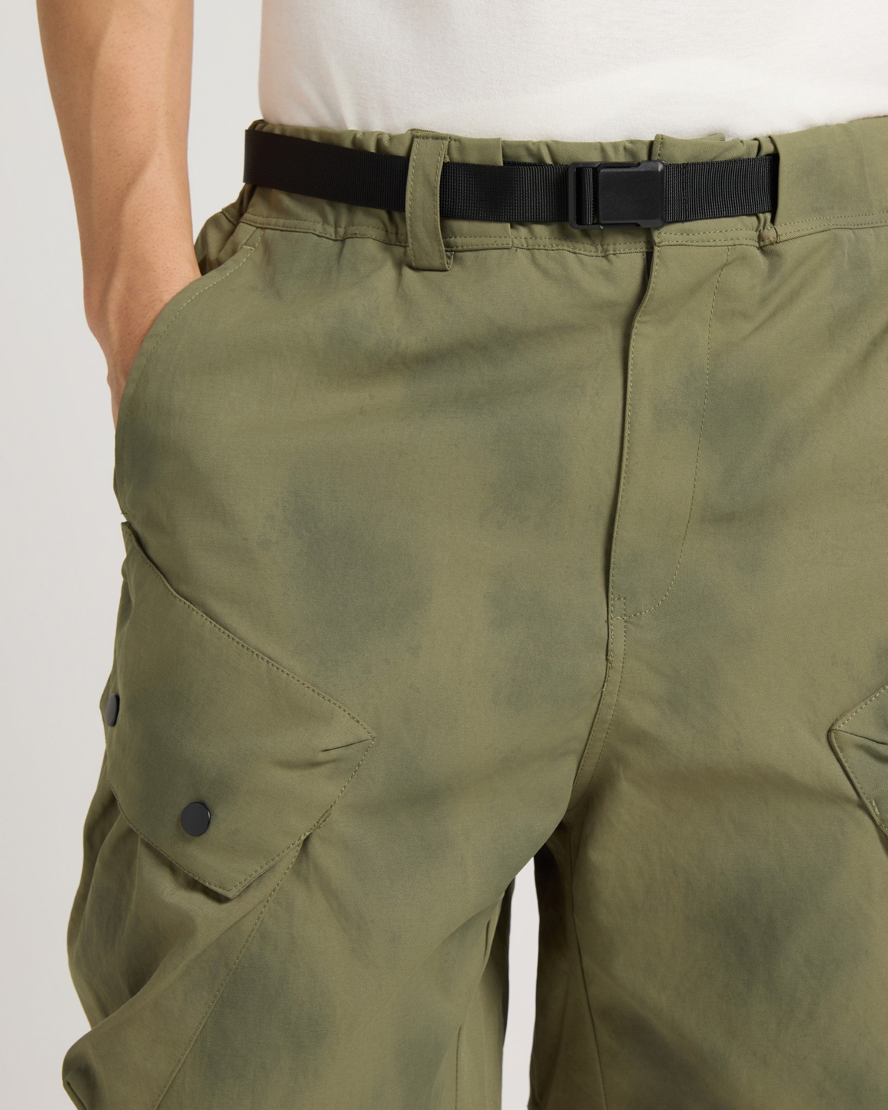 Olive Green Utility Cargo Shorts