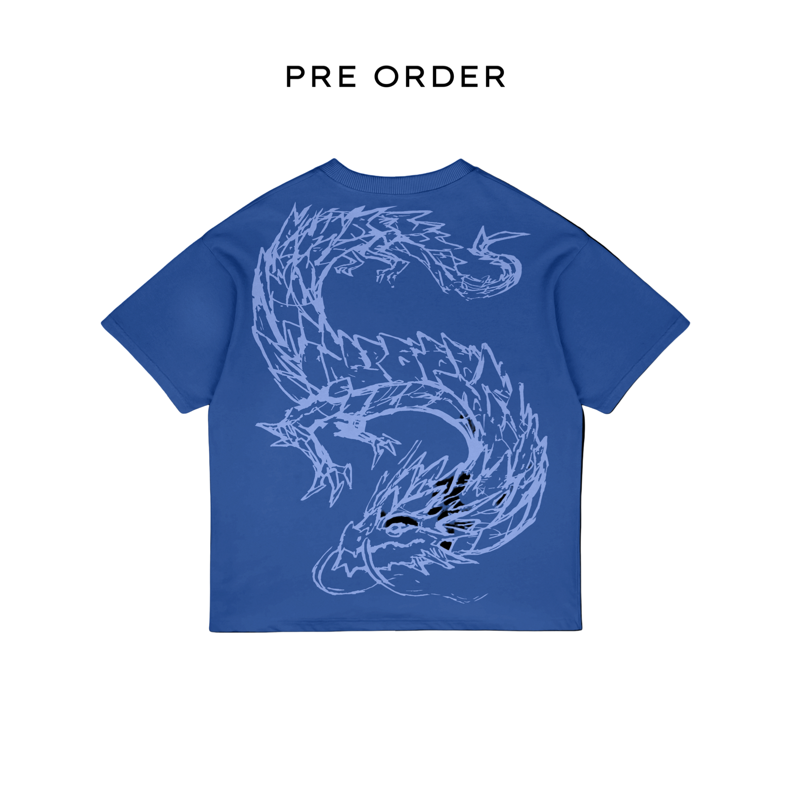 Premium Royal Blue Dragon Oversized T-shirt
