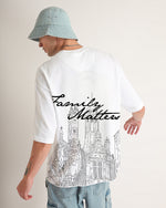 Premium White Family Matters Oversized T-shirt Side view | Weezy