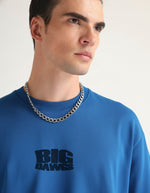 Premium Royal Blue Big Dawgs Oversized T-shirt Detail view | Weezy