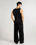 Wide Leg Cargo Pants With Contrast Stiching Lifestyle view | Weezy