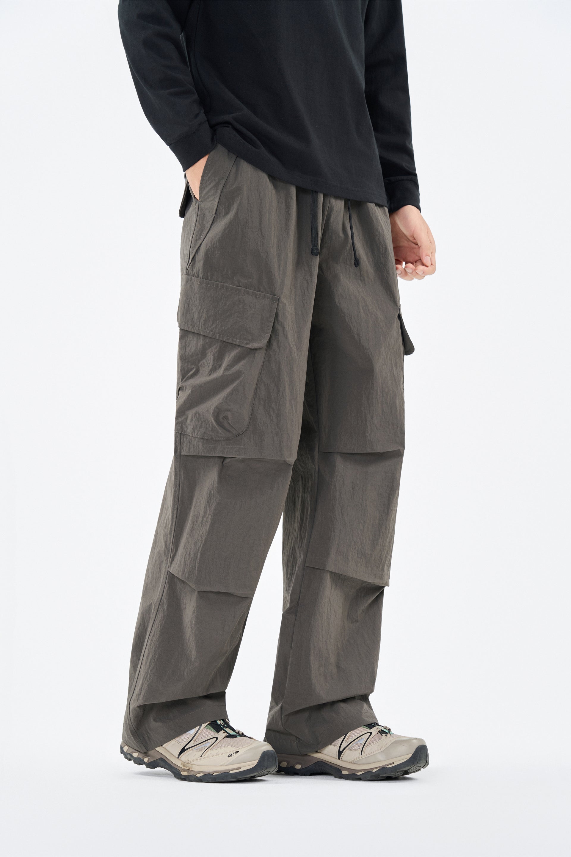 Ash Grey Utility Cargo Pants