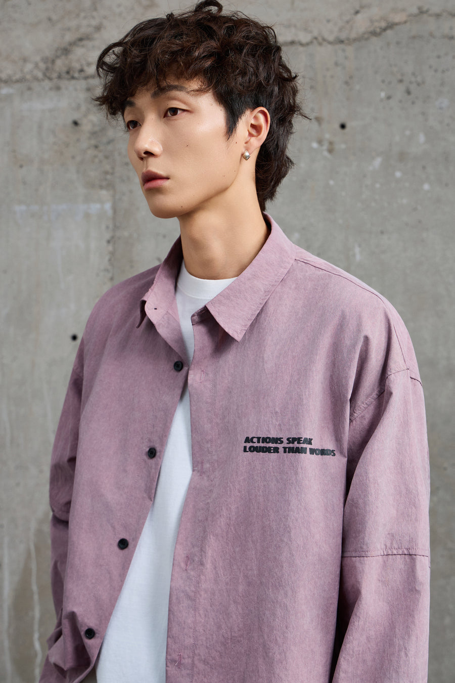 Acid Purple Printed Overshirt Back view | Weezy