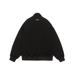 Black Zip Up Bomber Jacket Model view | Weezy