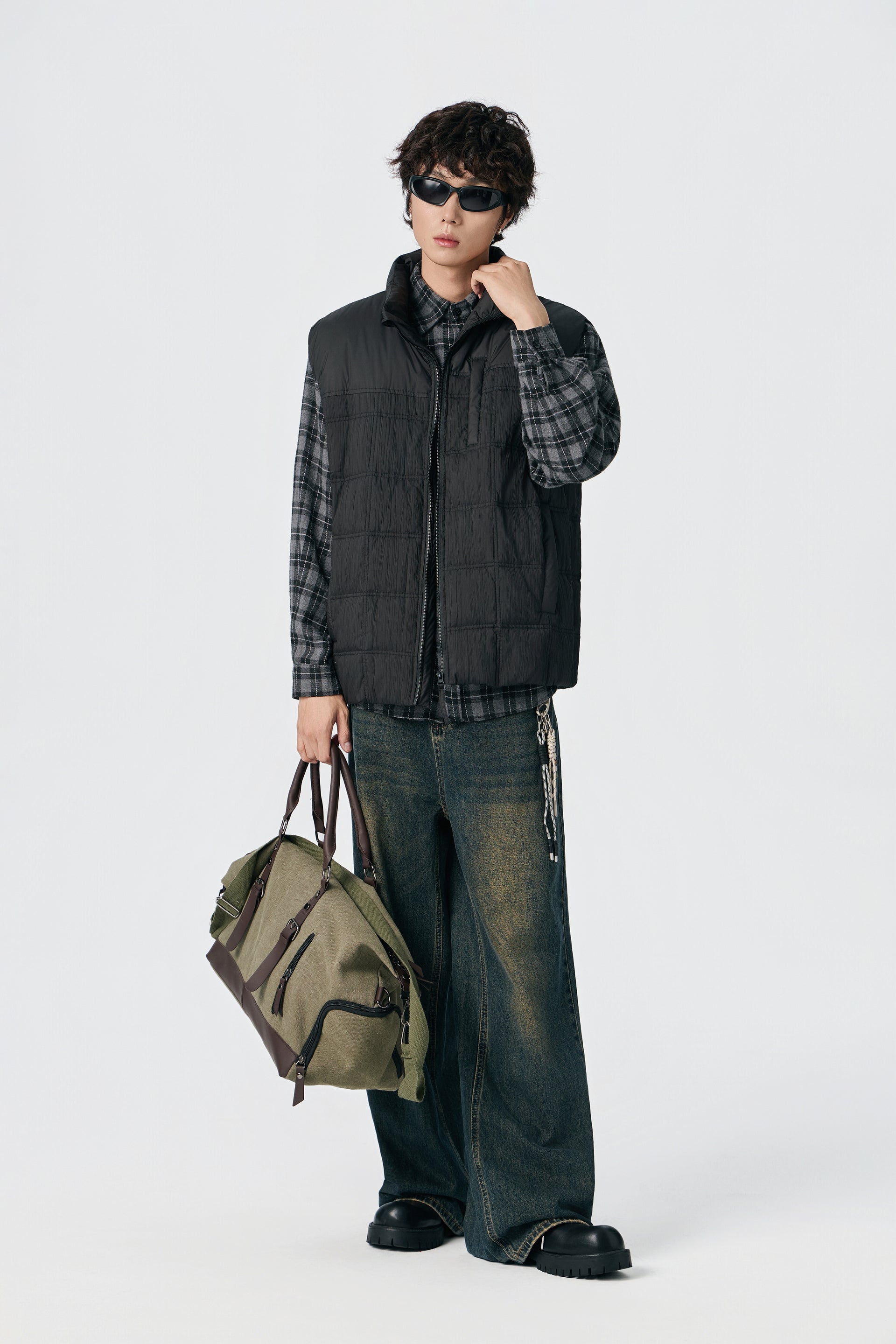 Black GridCore Puffer Vest