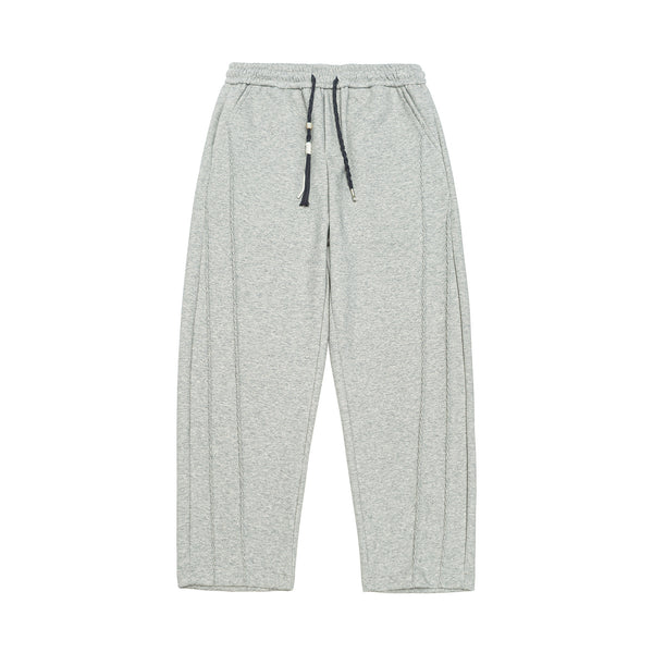 Grey Micro-Rib Trousers Front view | Weezy