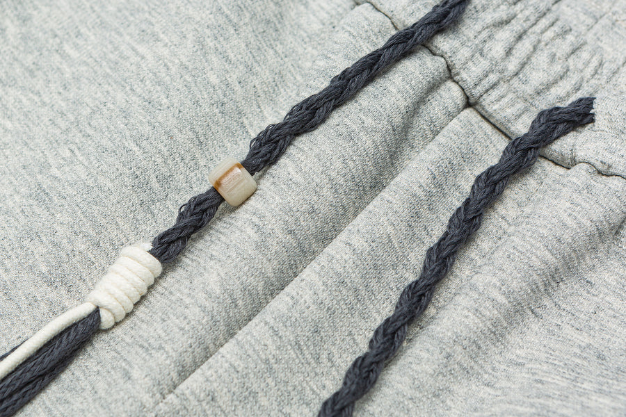 Grey Micro-Rib Trousers Model view | Weezy