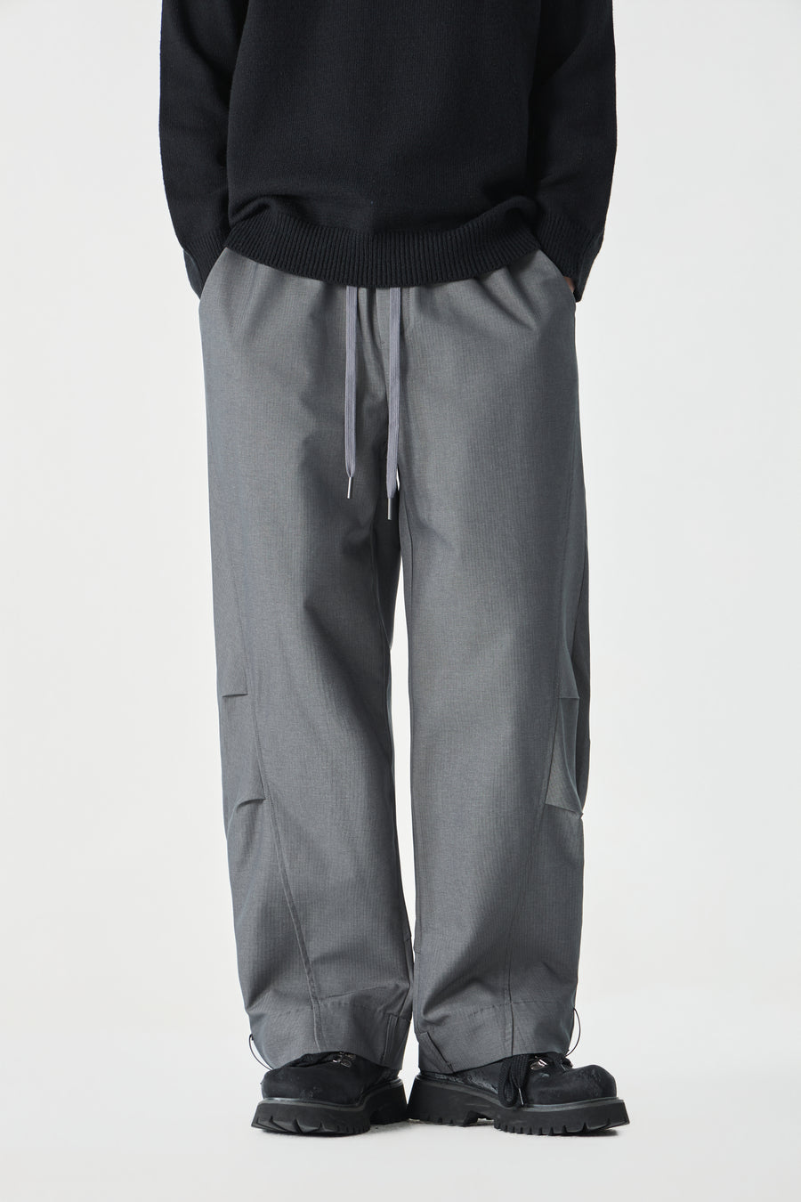 Grey Barrel Pants Front view | Weezy