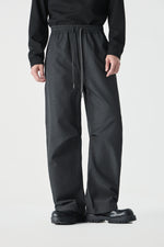 Jet Black Barrel Pants Front view | Weezy