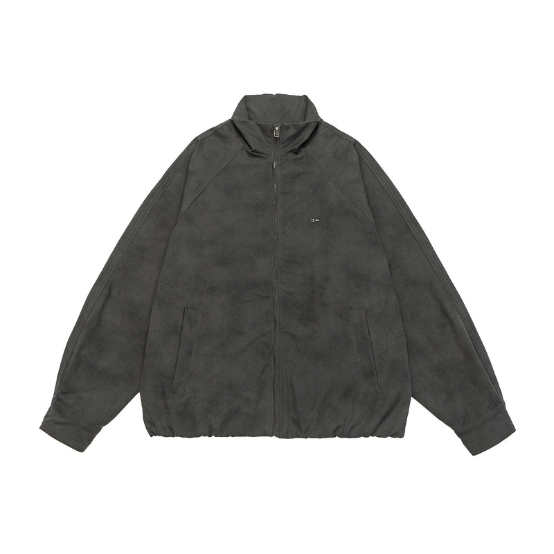 Ash Grey Relaxed Fit Bomber Jacket Lifestyle view | Weezy